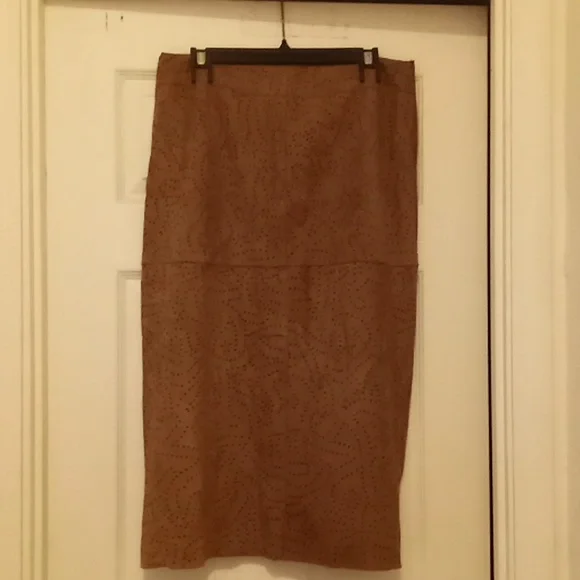 Leather skirt ankle length - Picture 3 of 4